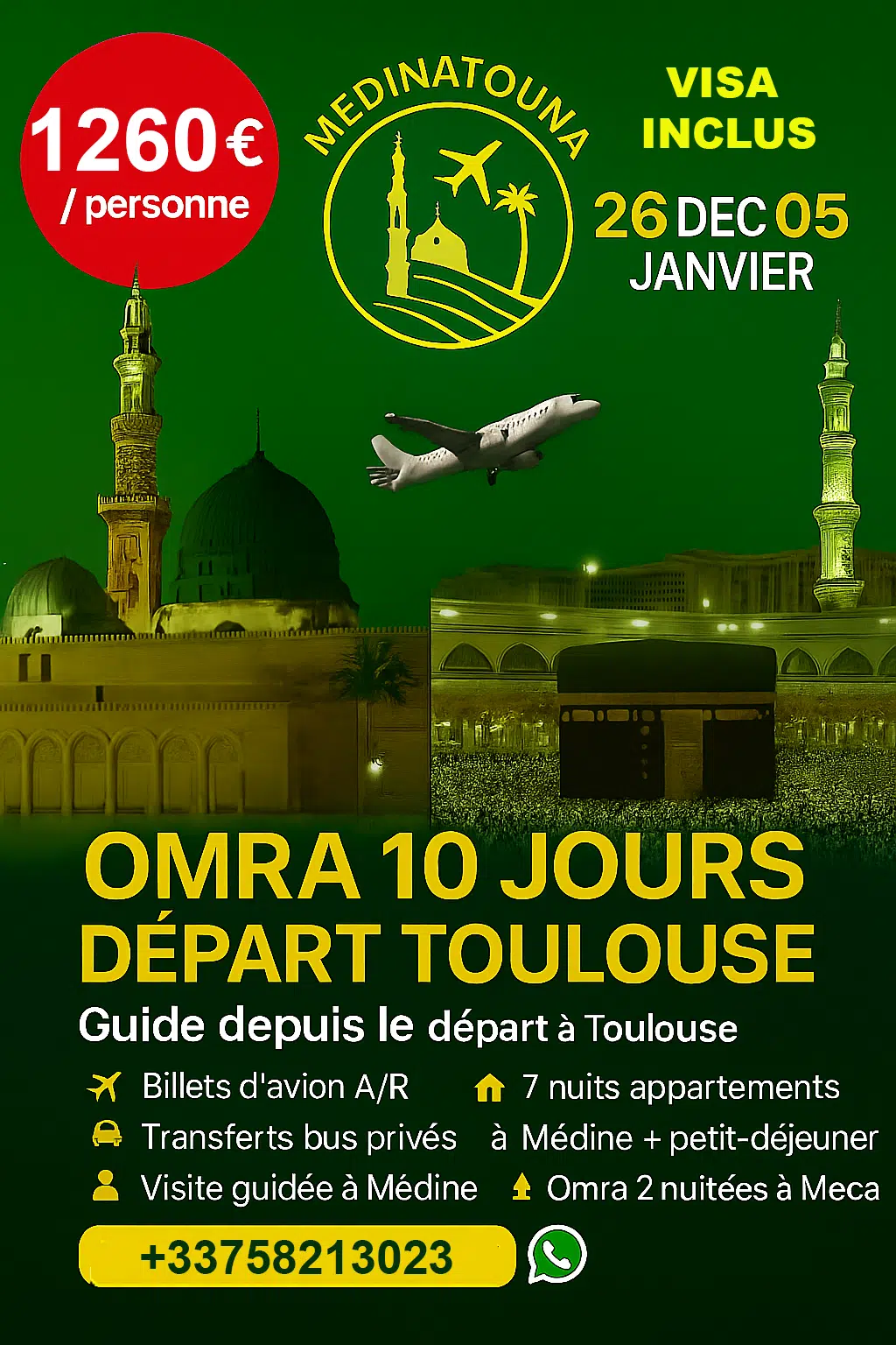 Pack Omra premium Toulouse