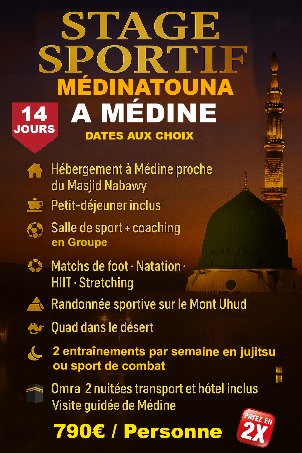 Stage Sportif à Médine